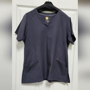 Dark Gray Scrub Top